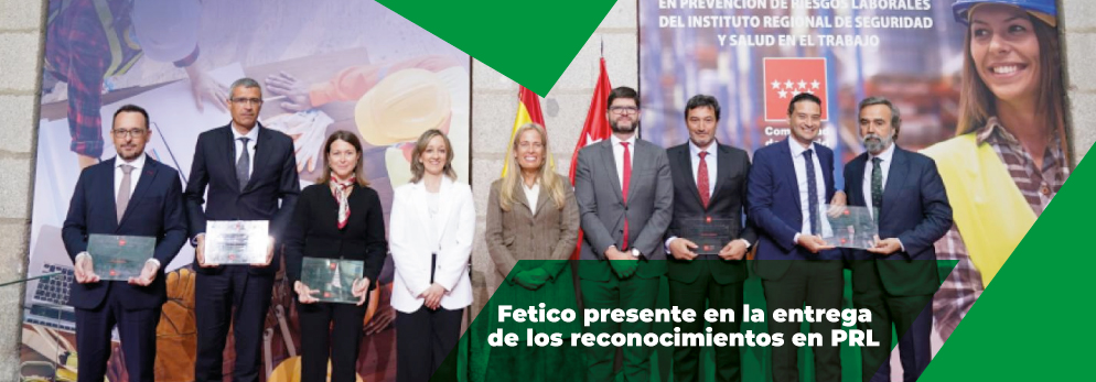 Fetico presente en la entrega de los VI reconocimientos en PRL de la Comunidad de Madrid